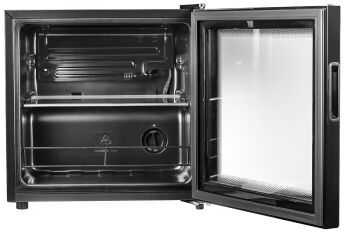 Холодильник Centek CT-1701, черный/стеклопакет, 44 л, 49.2x47x44 см, A+