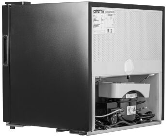 Холодильник Centek CT-1701, черный/стеклопакет, 44 л, 49.2x47x44 см, A+