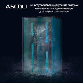 Холодильник Side-by-Side Ascoli ACDS450WIB Inverter серебристый, дисплей, 78 см, No Frost