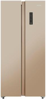 Холодильник Side-by-Side Ascoli ACDG450WIB золотистый, 173.5x78 см, 450 л, No Frost