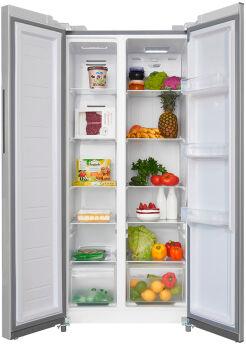 Холодильник Side-by-Side Ascoli ACDS450WIB Inverter серебристый, дисплей, 78 см, No Frost