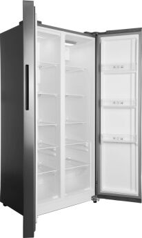 Холодильник Side-by-Side Ascoli ACDS450WIB Inverter серебристый, дисплей, 78 см, No Frost