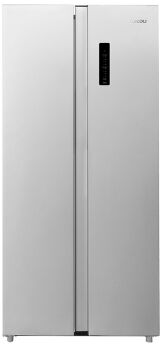 Холодильник Side-by-Side Ascoli ACDS450WIB Inverter серебристый, дисплей, 78 см, No Frost