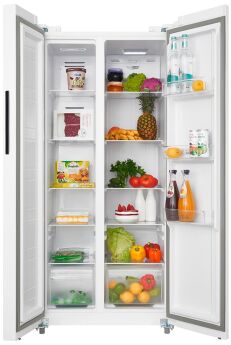 Холодильник Side-by-Side Ascoli ACDW450WIB Inverter белый, дисплей, 78 см, No Frost