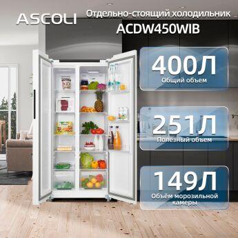  Ascoli ACDW450WIB , 173.5x78 , 450 , No Frost