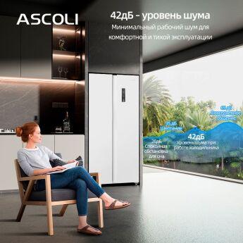 Холодильник Side-by-Side Ascoli ACDW450WIB Inverter белый, дисплей, 78 см, No Frost