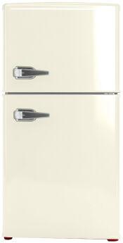 Холодильник Ascoli ARDFRY100 Ретро кремовый, двухкамерный с верхней морозилкой, 87.6х45.3 см