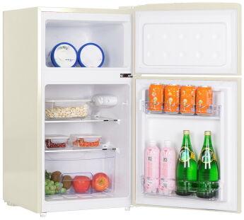 Холодильник Ascoli ARDFRY100 Ретро кремовый, двухкамерный с верхней морозилкой, 87.6х45.3 см