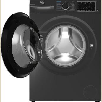 Стиральная машина с сушкой Beko B3DFR57H22A черный, 7,5/5 кг, глубина 50 см, пар