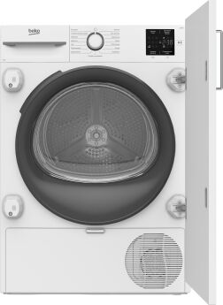 Встраиваемая сушильная машина Beko BIDB81151W с тепловым насосом, Подсветка барабана