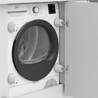 Встраиваемая сушильная машина Beko BIDB81151W с тепловым насосом, Подсветка барабана