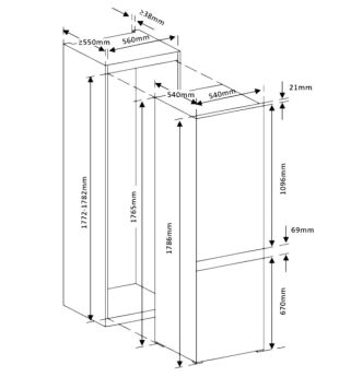����������� ������������ Zigmund & Shtain BR 23 X, 178 ��, NoFrost, ���� ��������, Metal Cooling