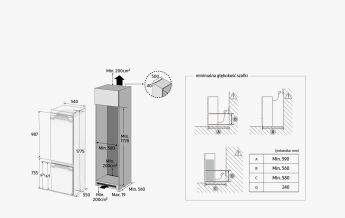Холодильник встраиваемый Samsung BRB80F26CES0EO Metal Cooling Inverter, зона свежести, дисплей, WiFi