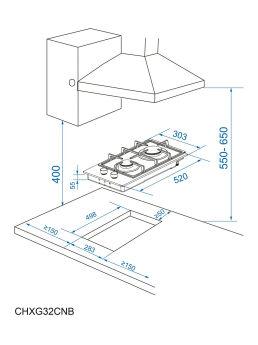Варочная панель газовая Candy CHXG32CNB