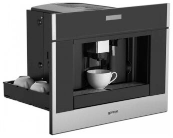Встраиваемая кофемашина Gorenje CMA9200UX, нержавеющая сталь, 15 бар, AutoCappuccino с емкостью для молока, Италия
