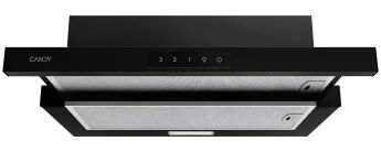 Вытяжка Candy CVXT64SB черный, выдвижной экран, 60 см, 600 куб. м/ч, 3 скорости, таймер