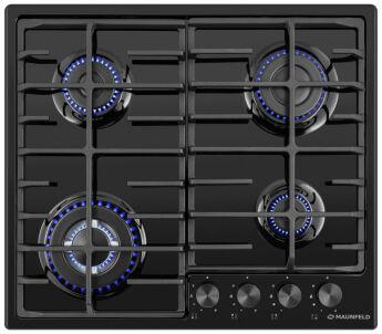 Варочная панель газовая MAUNFELD EGHE.64.63CB2/G черный, 59x51.5 см, WOK, чугунные решетки