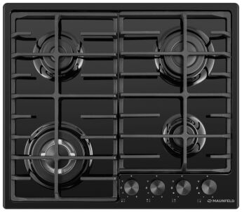 Варочная панель газовая MAUNFELD EGHE.64.63CB2/G черный, 59x51.5 см, WOK, чугунные решетки