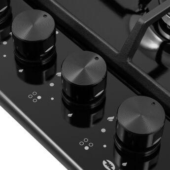 Варочная панель газовая MAUNFELD EGHE.64.63CB2/G черный, 59x51.5 см, WOK, чугунные решетки