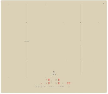 Варочная панель Lex EVI 641A I IV слоновая кость, индукционная, FlexZone, таймер