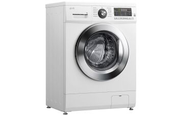 Стиральная машина LG F1096ND3 узкая, белый, 6 кг, 1000 об/мин, инверторная