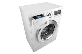 Стиральная машина LG F1096ND3 узкая, белый, 6 кг, 1000 об/мин, инверторная