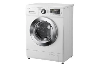 Стиральная машина LG F1096ND3 узкая, белый, 6 кг, 1000 об/мин, инверторная