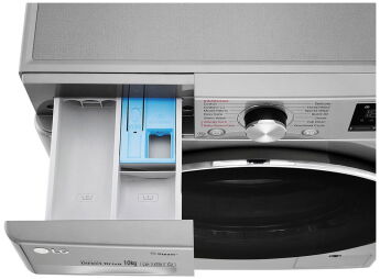 Стиральная машина LG F4V5RYP2T DD, серебристый, 10 кг, 1400 об/мин, прямой привод, Wi-fi