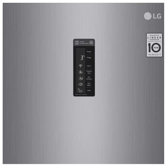 Холодильник LG GC-F411ELDM DoorCooling+ однокамерный с диспенсером воды, платиновое серебро