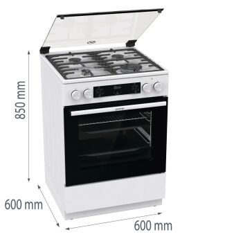 ������� ����� Gorenje GKS6C70WA �����,60 ��, �������������� � ����������, GentleClose, ��������������� ����.