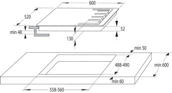 �������� ������ ������� Gorenje GW641EXB ������, 60 ��, �����, WOK
