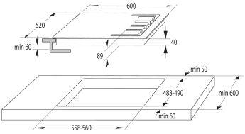 �������� ������ ������� Gorenje GW641XHF ����������� �����, 60 ��, �����, WOK