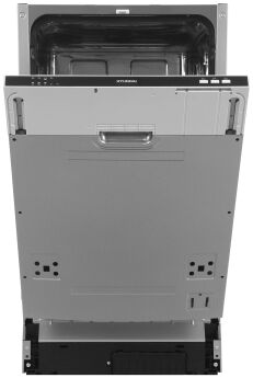 Встраиваемая посудомоечная машина Hyundai HBD 441, узкая, 4 программы, луч на полу, аквастоп