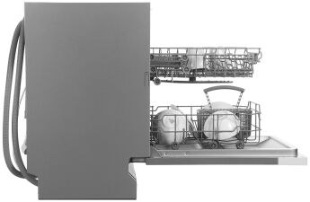 Встраиваемая посудомоечная машина Hyundai HBD 441, узкая, 4 программы, луч на полу, аквастоп