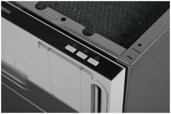 Встраиваемая посудомоечная машина Hyundai HBD 441, узкая, 4 программы, луч на полу, аквастоп