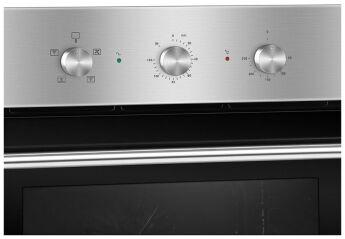 Духовой шкаф Hyundai HEO 6632 IX нержавеющая сталь/черный, дисплей, 6 режимов