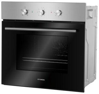 Духовой шкаф Hyundai HEO 6632 IX нержавеющая сталь/черный, дисплей, 6 режимов