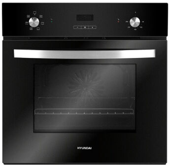 Духовой шкаф Hyundai HEO 6642 BG черный, дисплей, 6 режимов