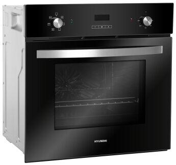 Духовой шкаф Hyundai HEO 6642 BG черный, дисплей, 6 режимов