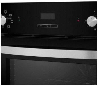 Духовой шкаф Hyundai HEO 6642 BG черный, дисплей, 6 режимов