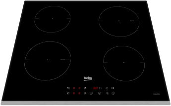 Варочная панель Beko HII 64400 TXO Алюминиевый профиль по переднему краю, 4 индукционные с бустером, таймер