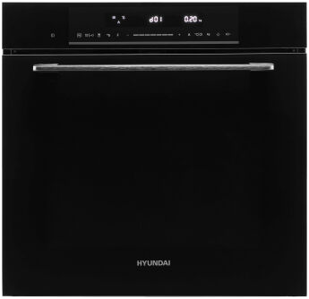 Духовой шкаф с свч Hyundai HMEO 6780 BG полноразмерный, черный, сенсорное управление, 72 л, 13 режимов