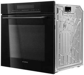 Духовой шкаф с свч Hyundai HMEO 6780 BG полноразмерный, черный, сенсорное управление, 72 л, 13 режимов