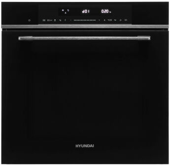 Духовой шкаф с свч Hyundai HMEO 6780 DX полноразмерный, нержавеющая сталь/черный, сенсорное управление, 72 л, 13 режимов