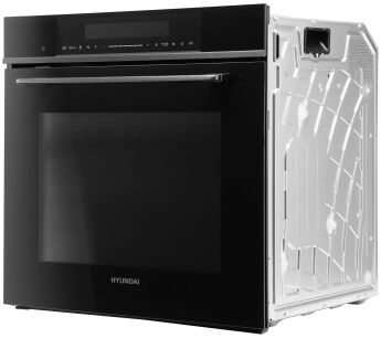 Духовой шкаф с свч Hyundai HMEO 6780 DX полноразмерный, нержавеющая сталь/черный, сенсорное управление, 72 л, 13 режимов