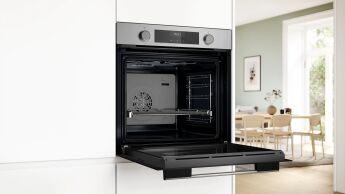 Духовой шкаф BOSCH HUA736ER0 нержавеющая сталь, с добавлением пара, телескопы, AutoPilot 10