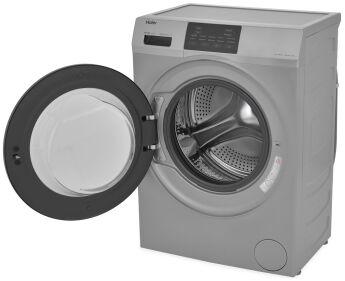 Стиральная машина Haier HW60-BP12919BS узкая, серебристый, сенсорное управление, пар, инвертор