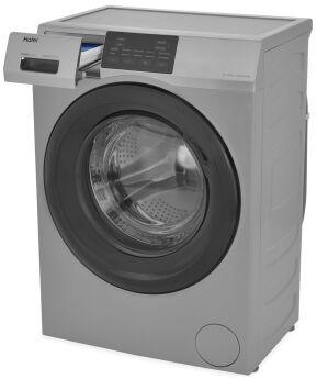 Стиральная машина Haier HW60-BP12919BS узкая, серебристый, сенсорное управление, пар, инвертор