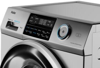 Стиральная машина Haier HW80-BP14969ASE серебристый, узкая, UV-обработка, 8 кг, 1400 об/мин, инвертор