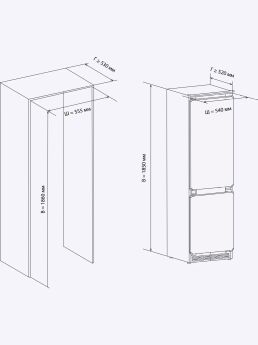   Hiberg i-RFCB 400F NFW , 185 , No Frost,  